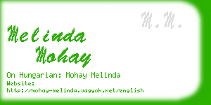 melinda mohay business card